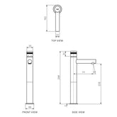 Parisi Todo II High Basin Mixer with Straight Spout | Fucile